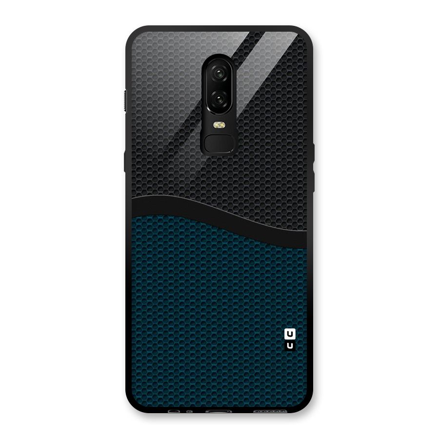 Classy Rugged Bicolor Glass Back Case for OnePlus 6