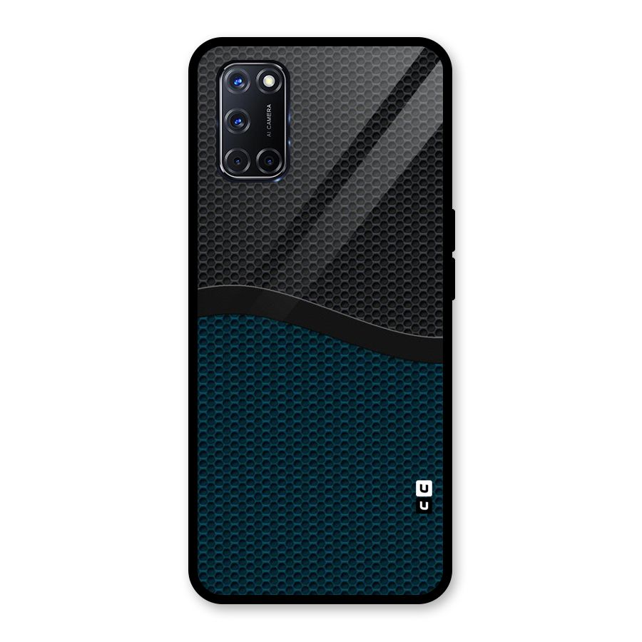 Classy Rugged Bicolor Glass Back Case for Oppo A52