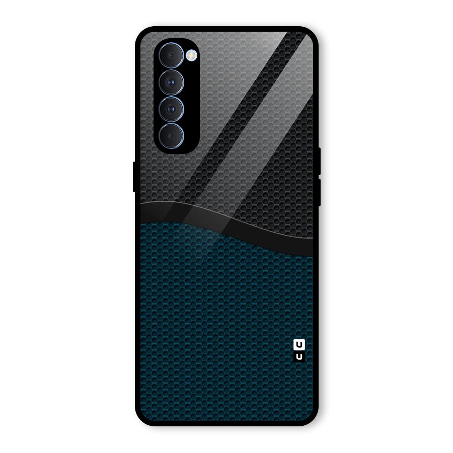Classy Rugged Bicolor Glass Back Case for Oppo Reno4 Pro
