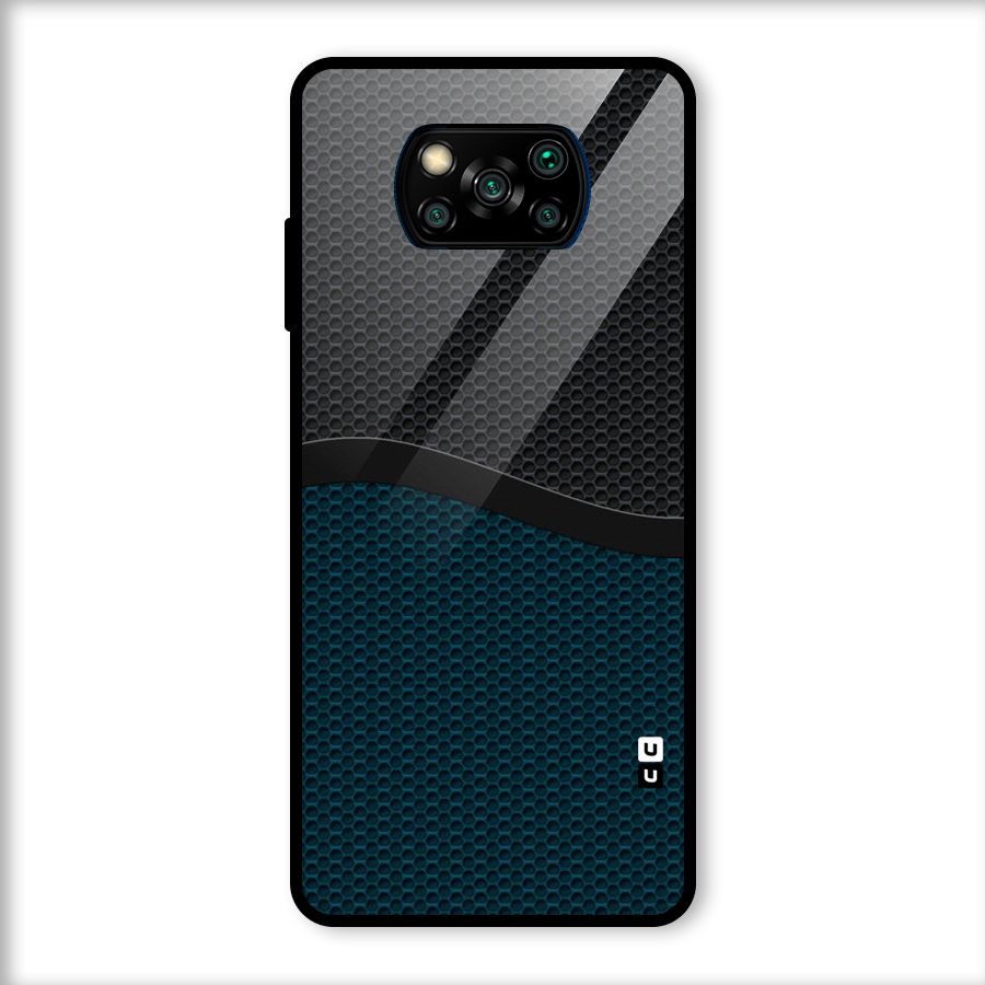 Classy Rugged Bicolor Glass Back Case for Poco X3