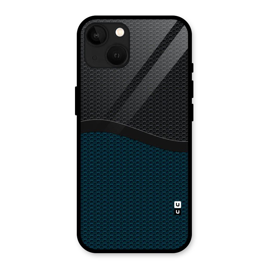 Classy Rugged Bicolor Glass Back Case for iPhone 13