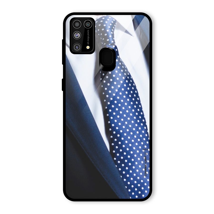Classy Tie Glass Back Case for Galaxy F41
