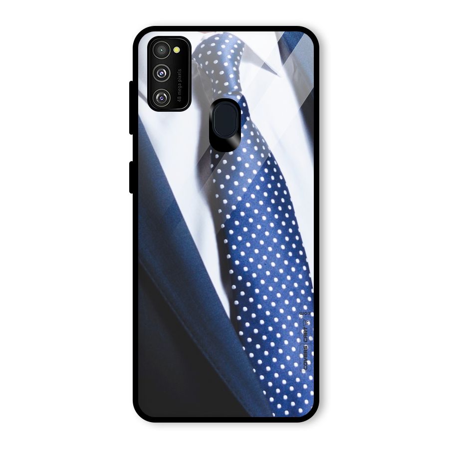 Classy Tie Glass Back Case for Galaxy M30s