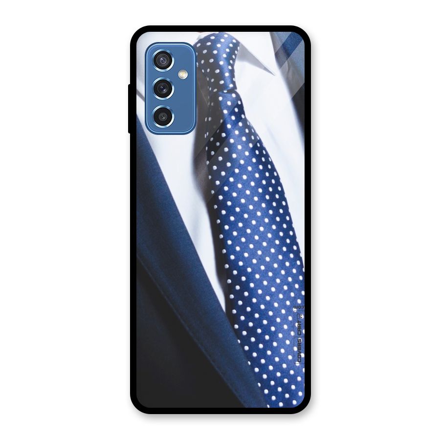 Classy Tie Glass Back Case for Galaxy M52 5G