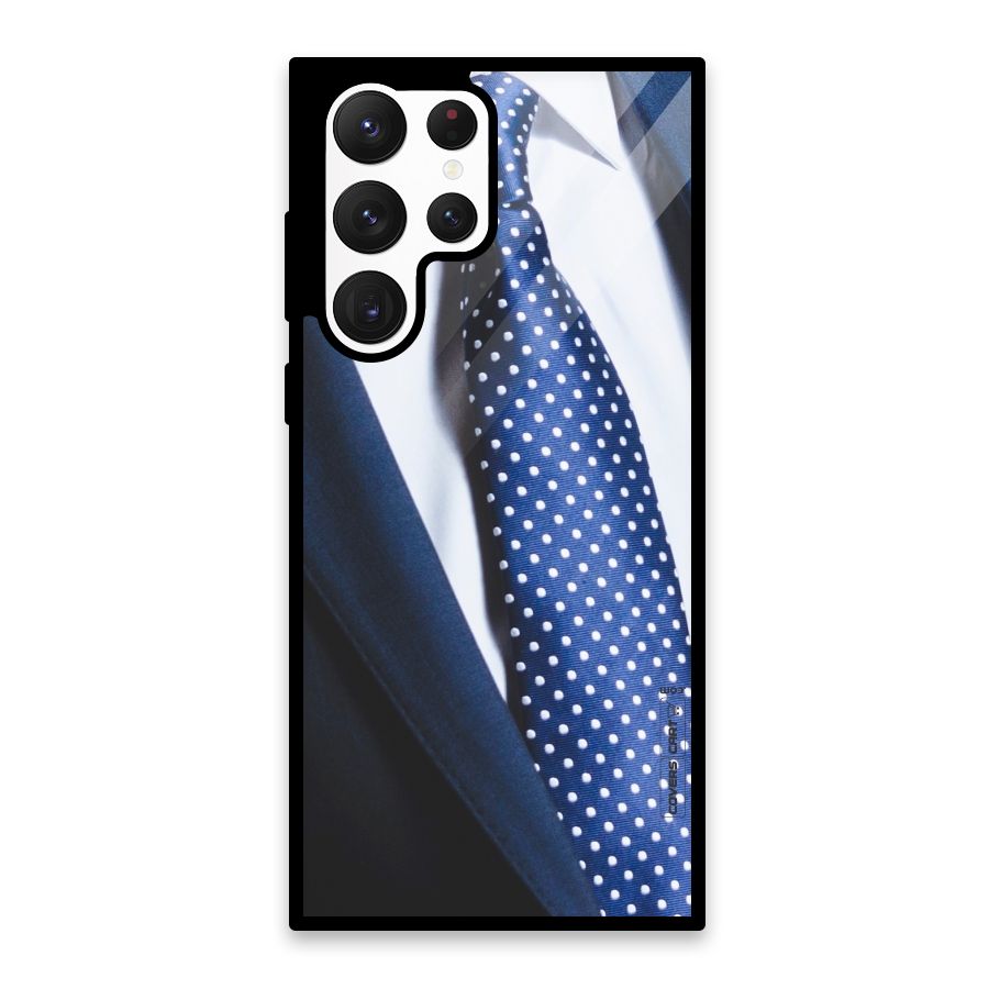 Classy Tie Glass Back Case for Galaxy S22 Ultra 5G