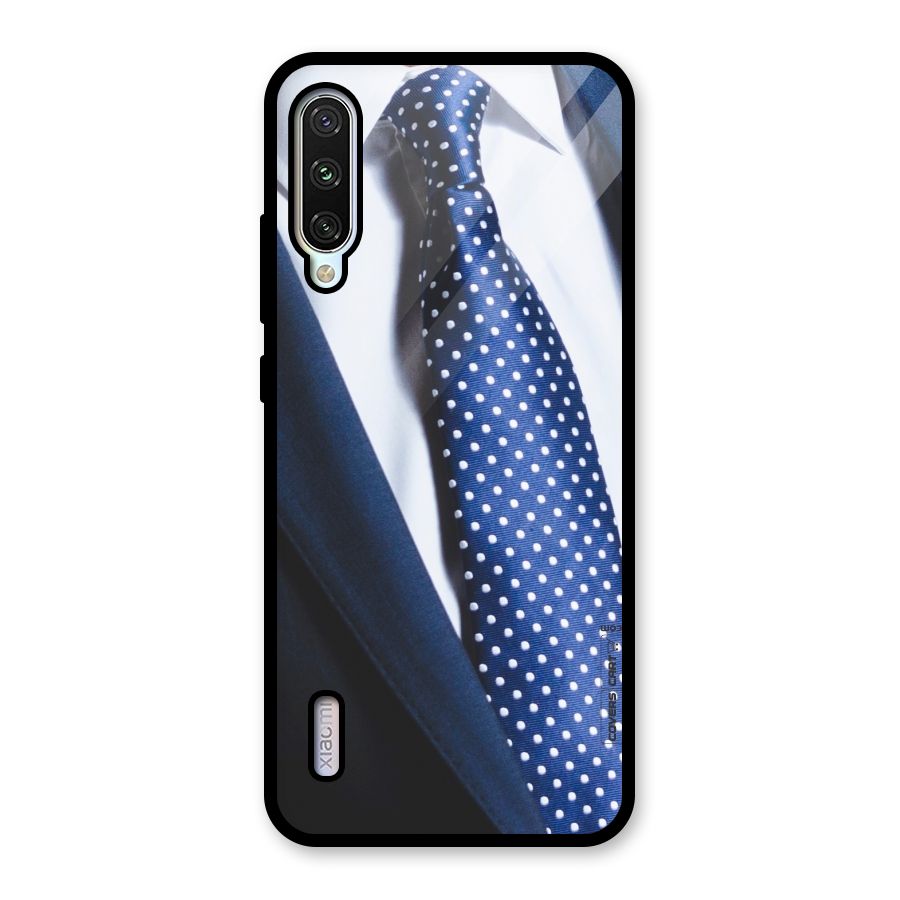 Classy Tie Glass Back Case for Mi A3