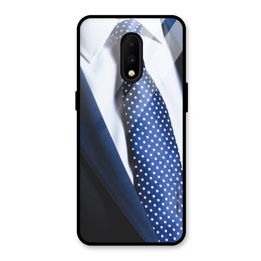 Classy Tie Glass Back Case for OnePlus 7