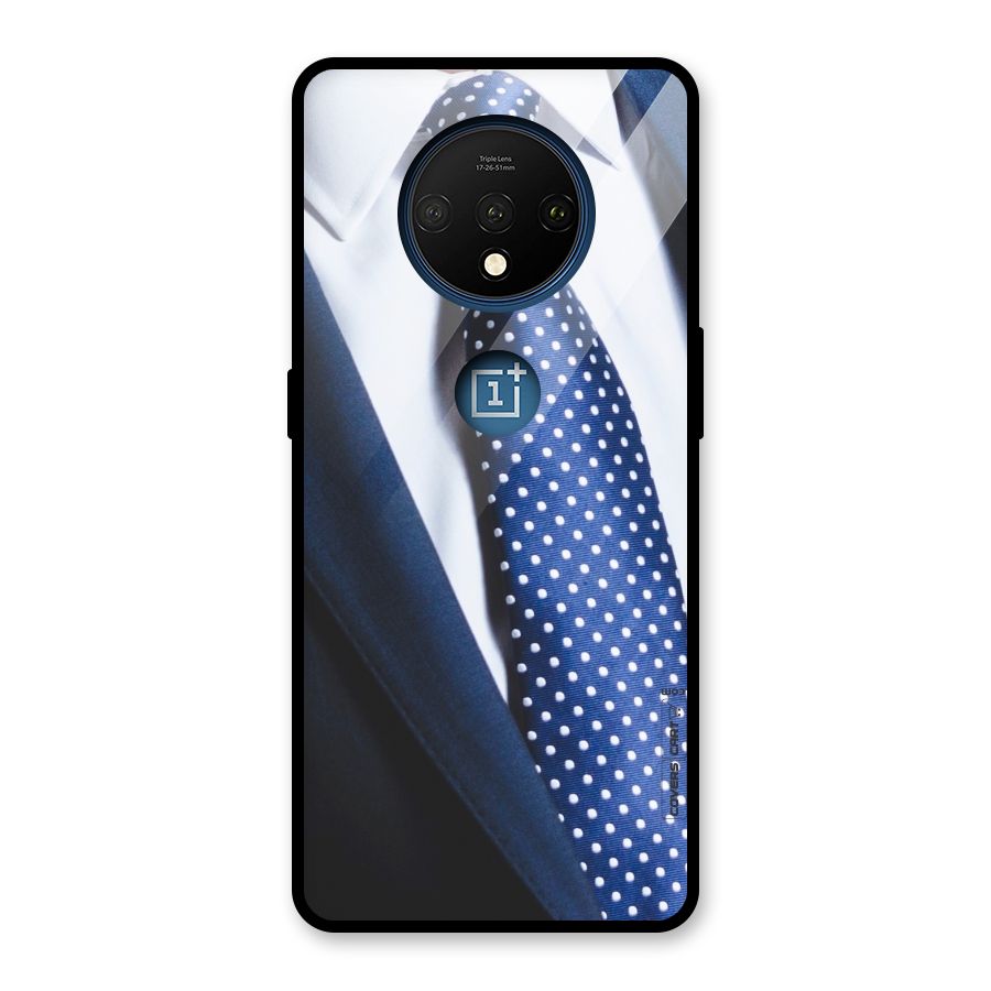 Classy Tie Glass Back Case for OnePlus 7T