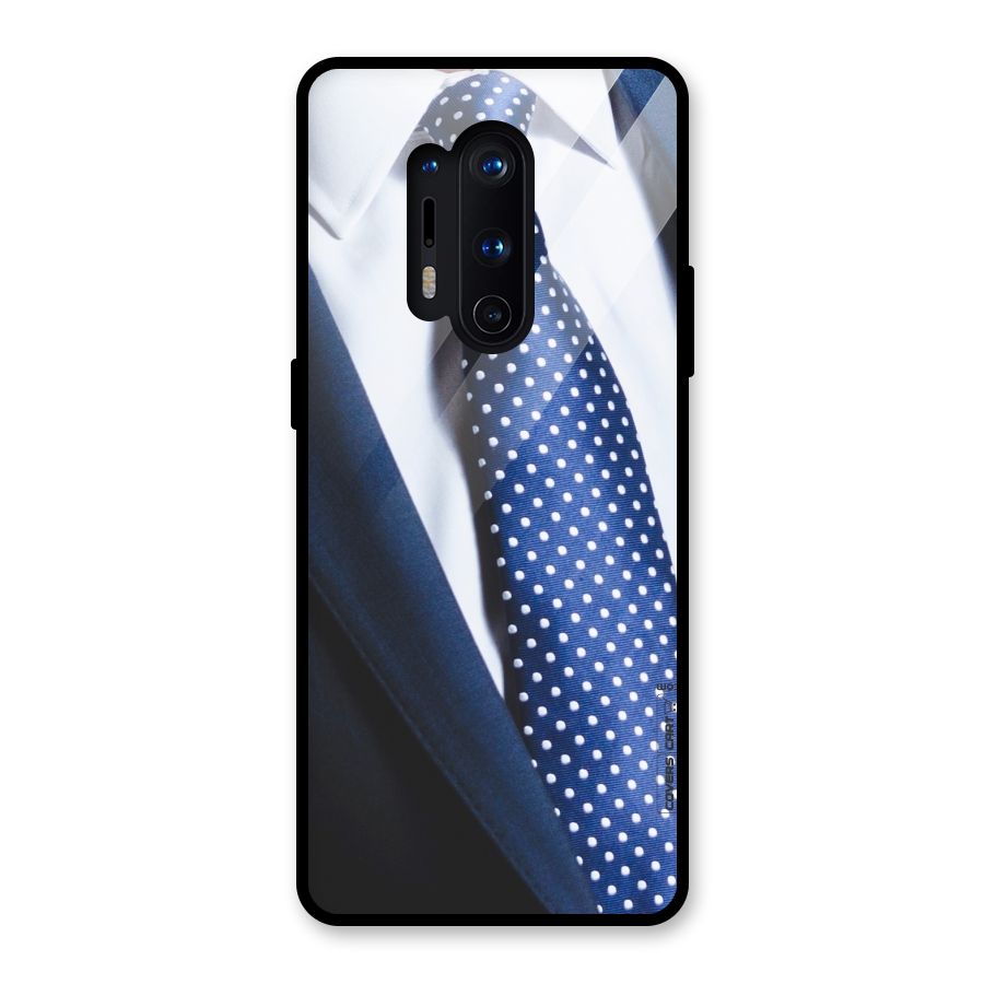 Classy Tie Glass Back Case for OnePlus 8 Pro