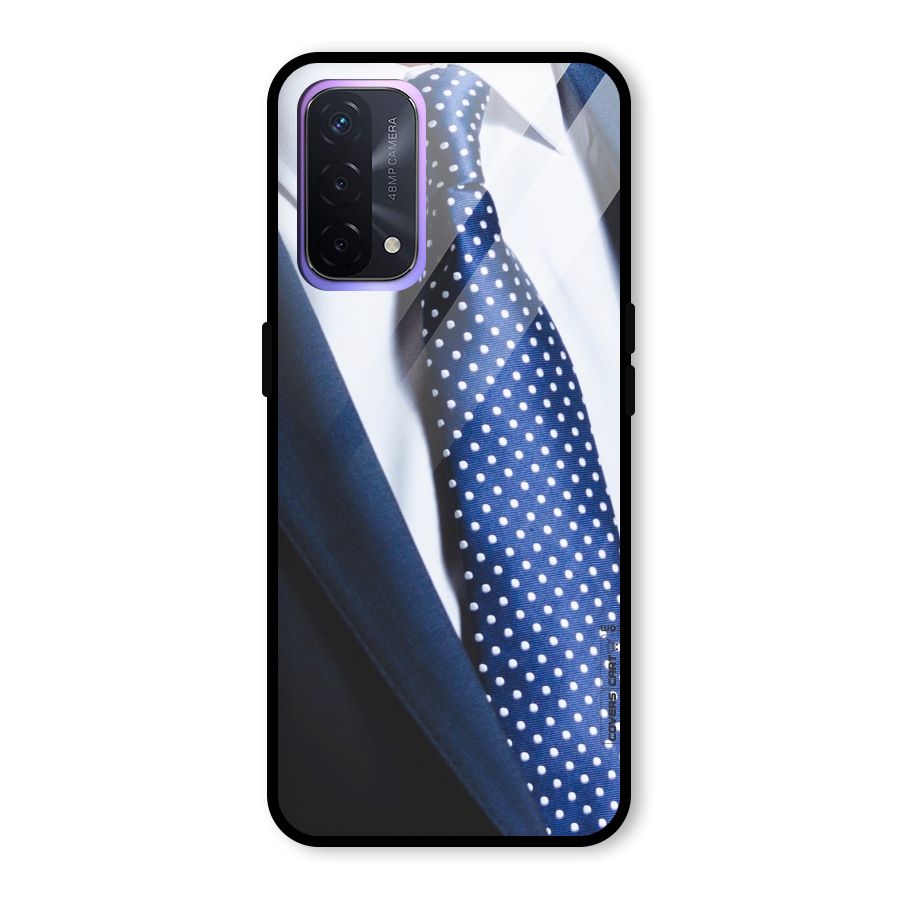 Classy Tie Glass Back Case for Oppo A74 5G