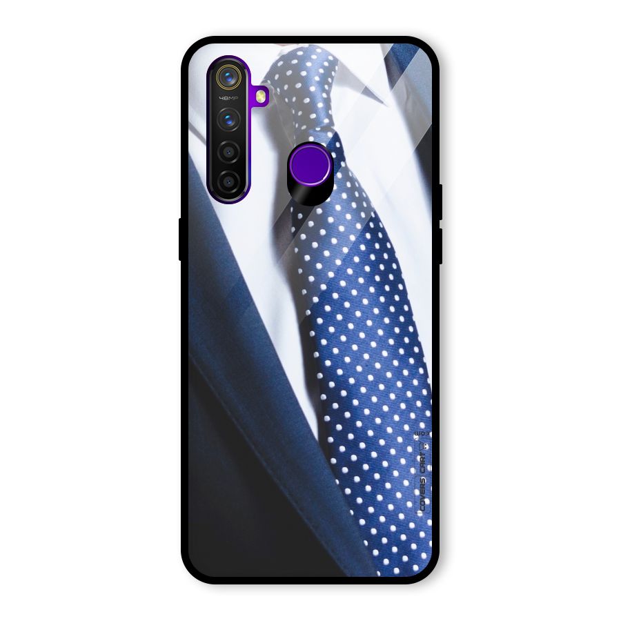 Classy Tie Glass Back Case for Realme 5 Pro