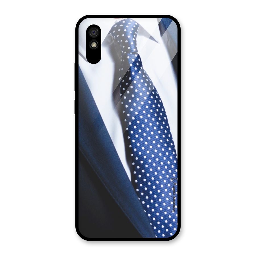 Classy Tie Glass Back Case for Redmi 9A
