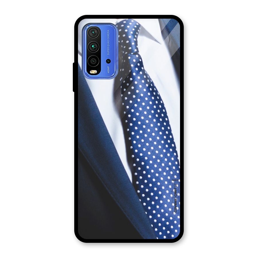 Classy Tie Glass Back Case for Redmi 9 Power