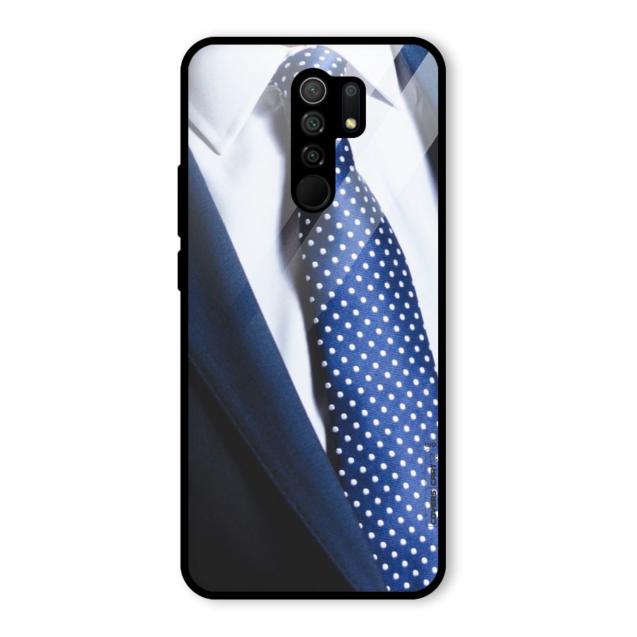 Classy Tie Glass Back Case for Redmi 9 Prime