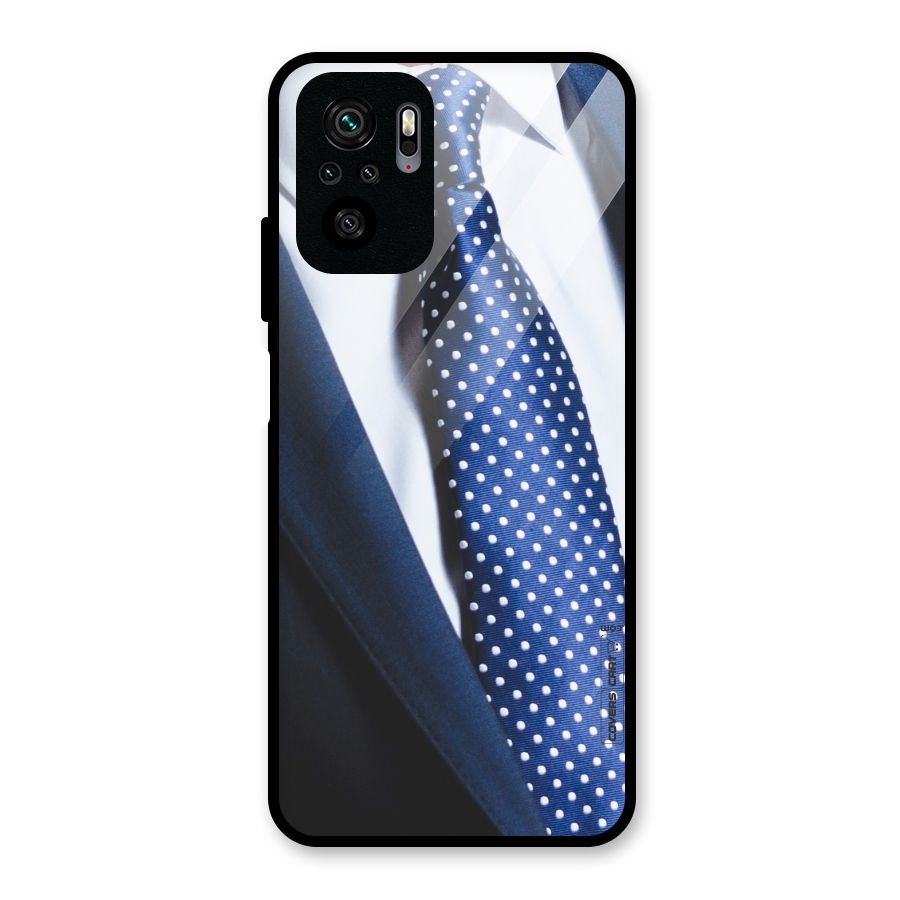 Classy Tie Glass Back Case for Redmi Note 10S