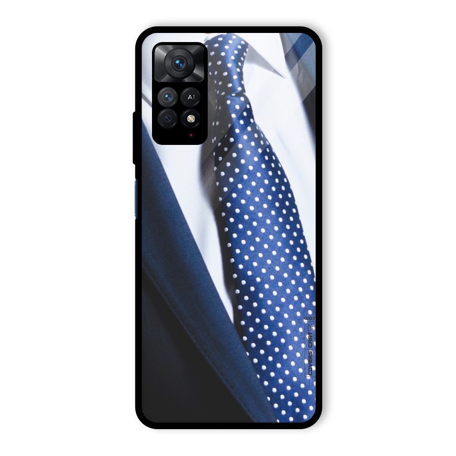 Classy Tie Glass Back Case for Redmi Note 11 Pro