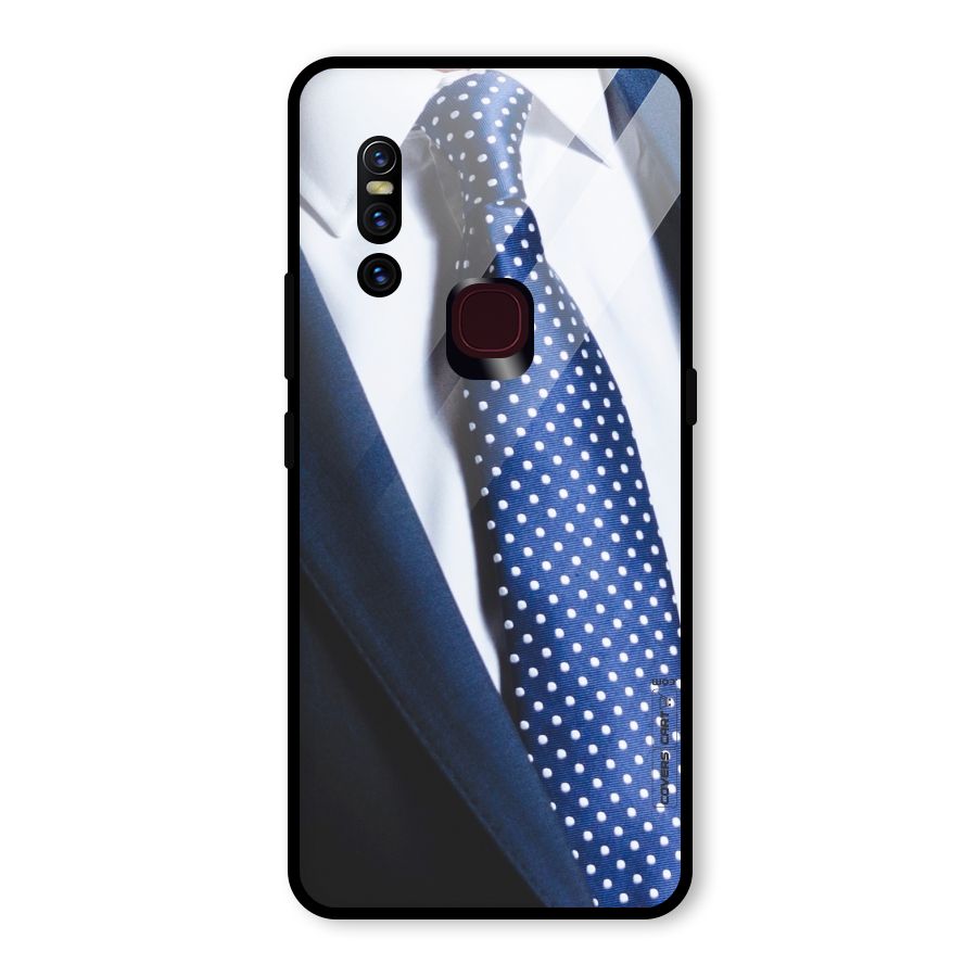 Classy Tie Glass Back Case for Vivo V15
