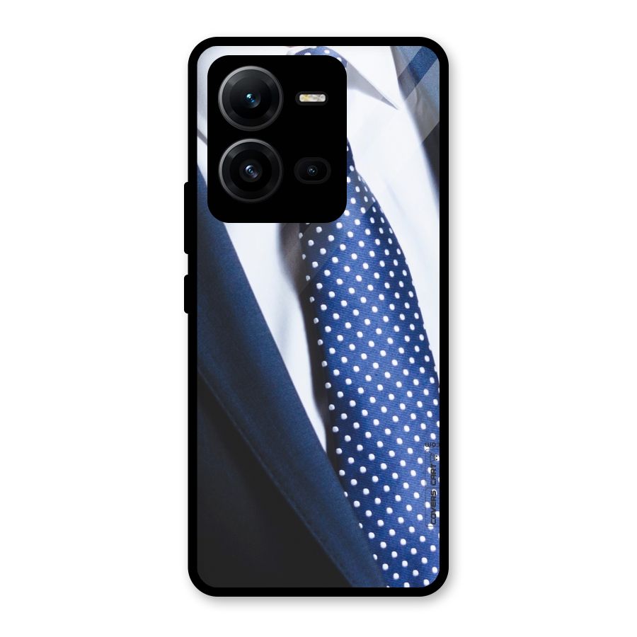 Classy Tie Glass Back Case for Vivo V25