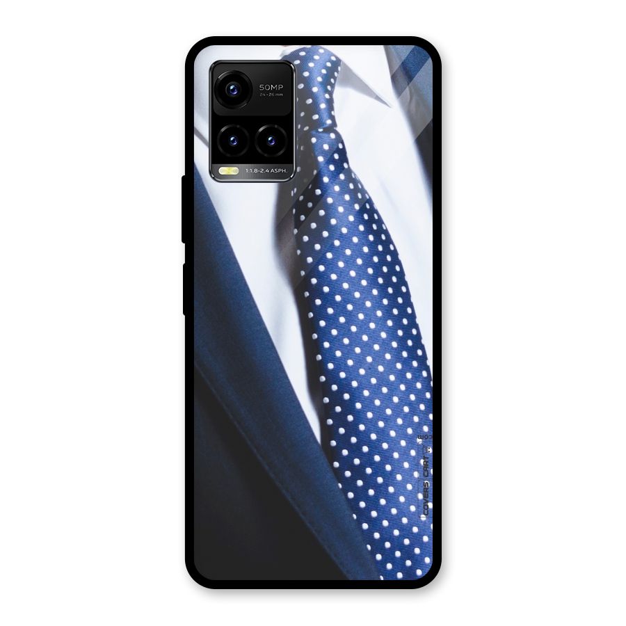 Classy Tie Glass Back Case for Vivo Y21A