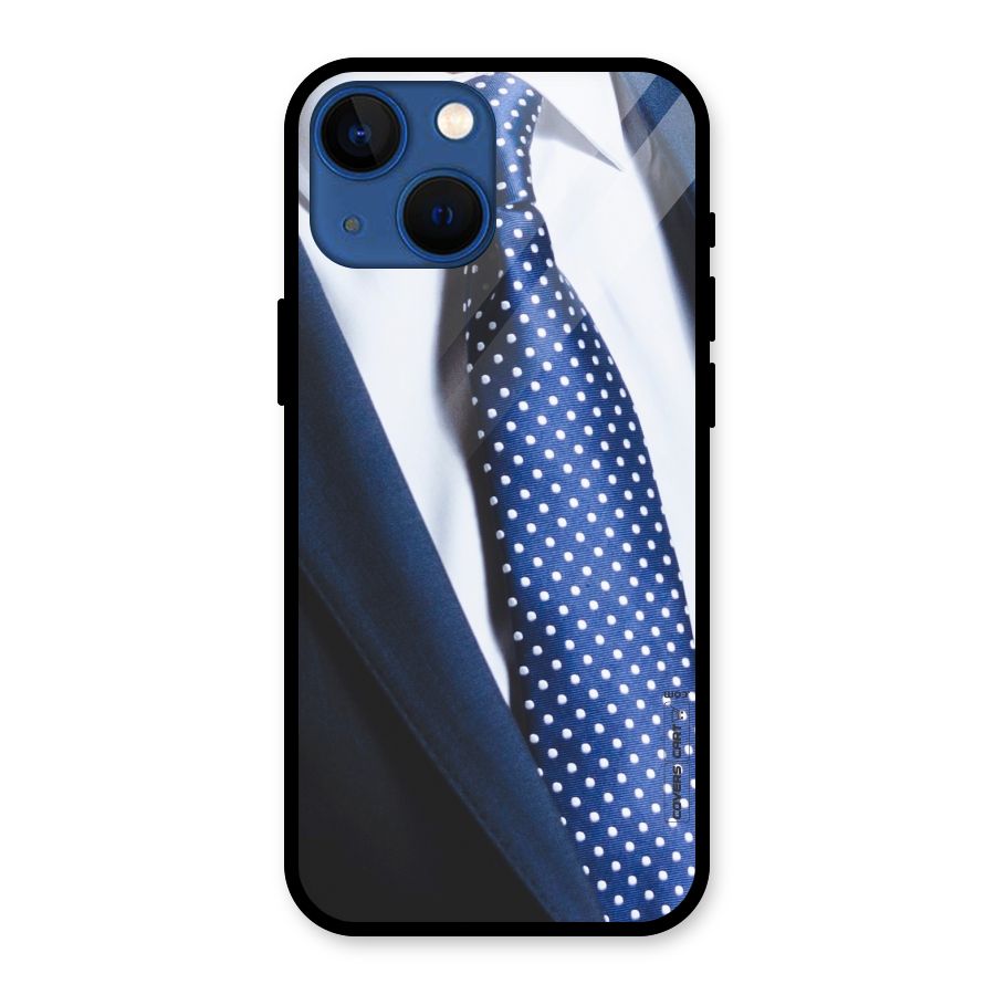 Classy Tie Glass Back Case for iPhone 13 Mini
