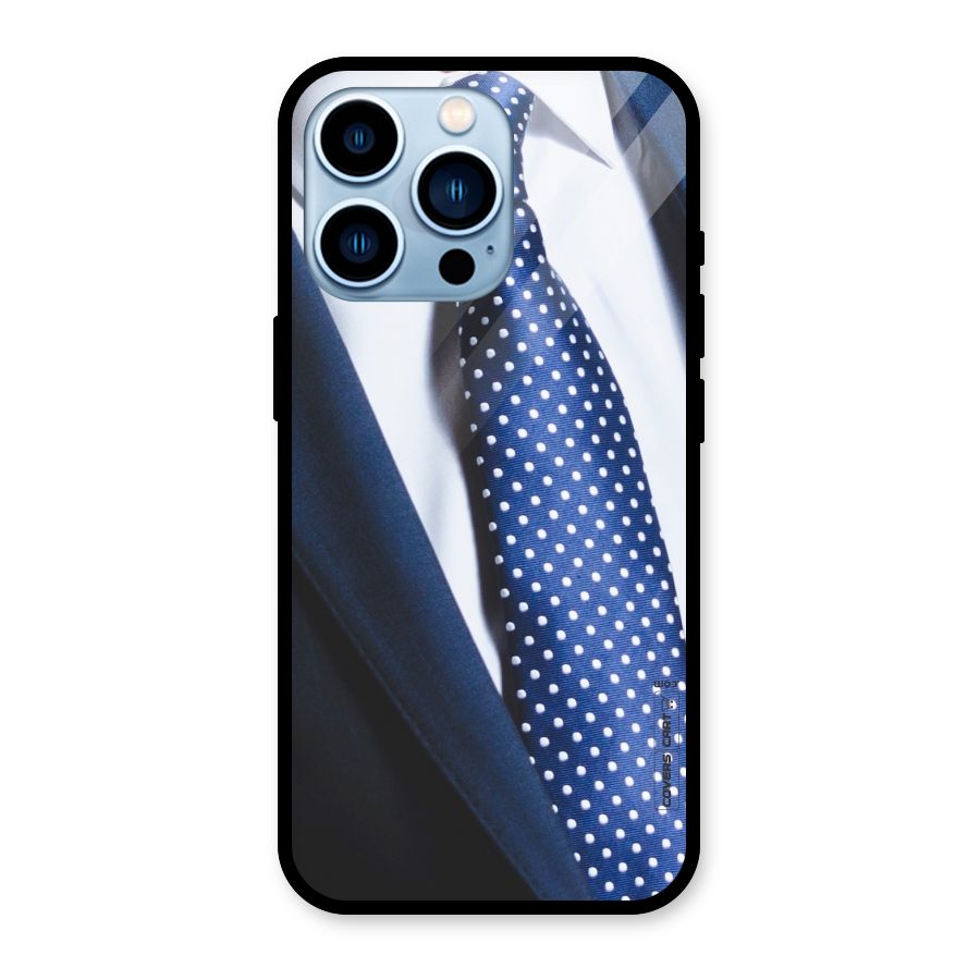 Classy Tie Glass Back Case for iPhone 13 Pro