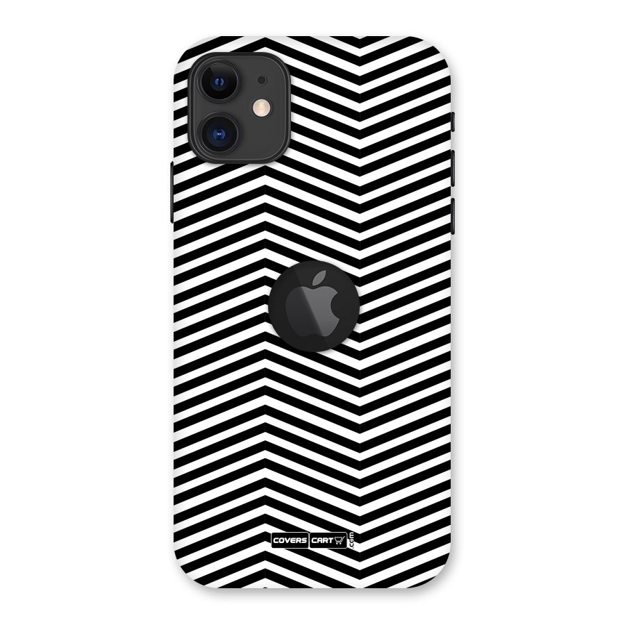 Classy Zig Zag Back Case for iPhone 11 Logo Cut