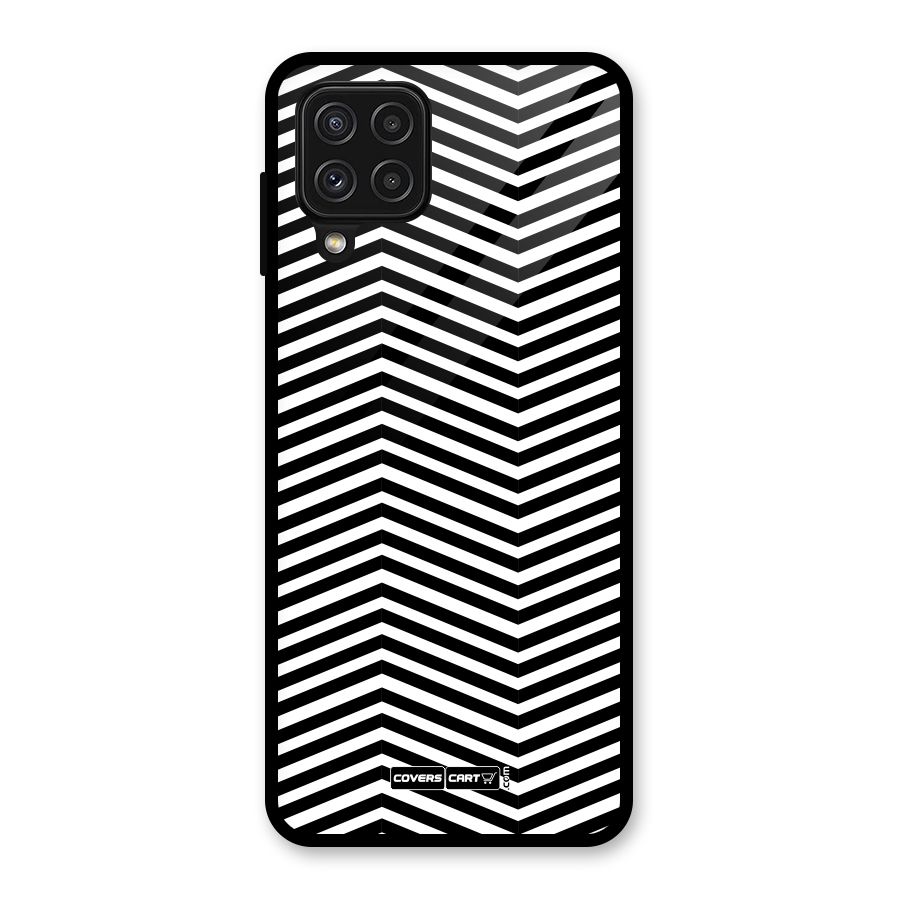 Classy Zig Zag Glass Back Case for Galaxy A22 4G