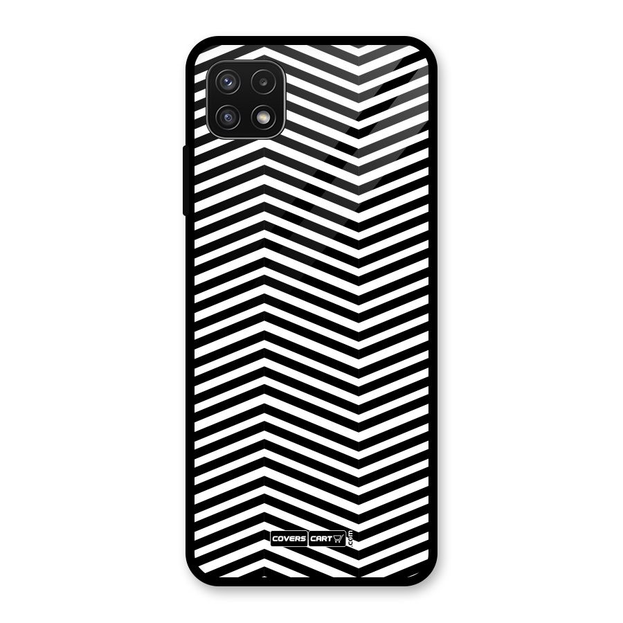 Classy Zig Zag Glass Back Case for Galaxy A22 5G