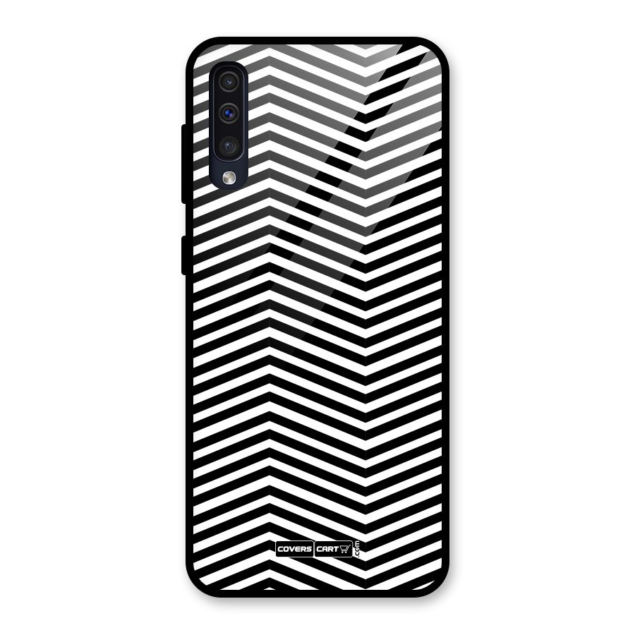 Classy Zig Zag Glass Back Case for Galaxy A50