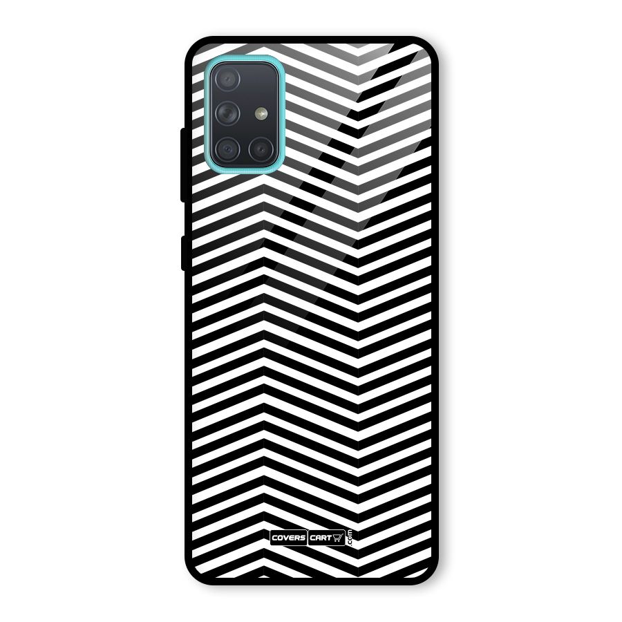 Classy Zig Zag Glass Back Case for Galaxy A71