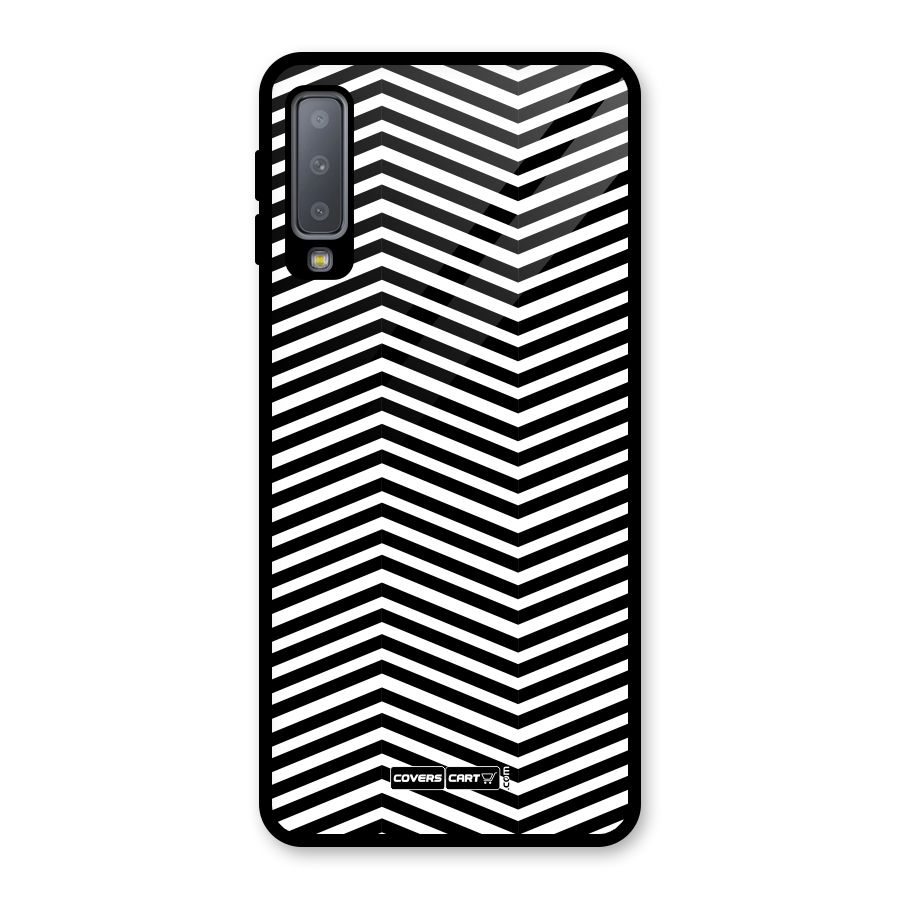 Classy Zig Zag Glass Back Case for Galaxy A7 (2018)