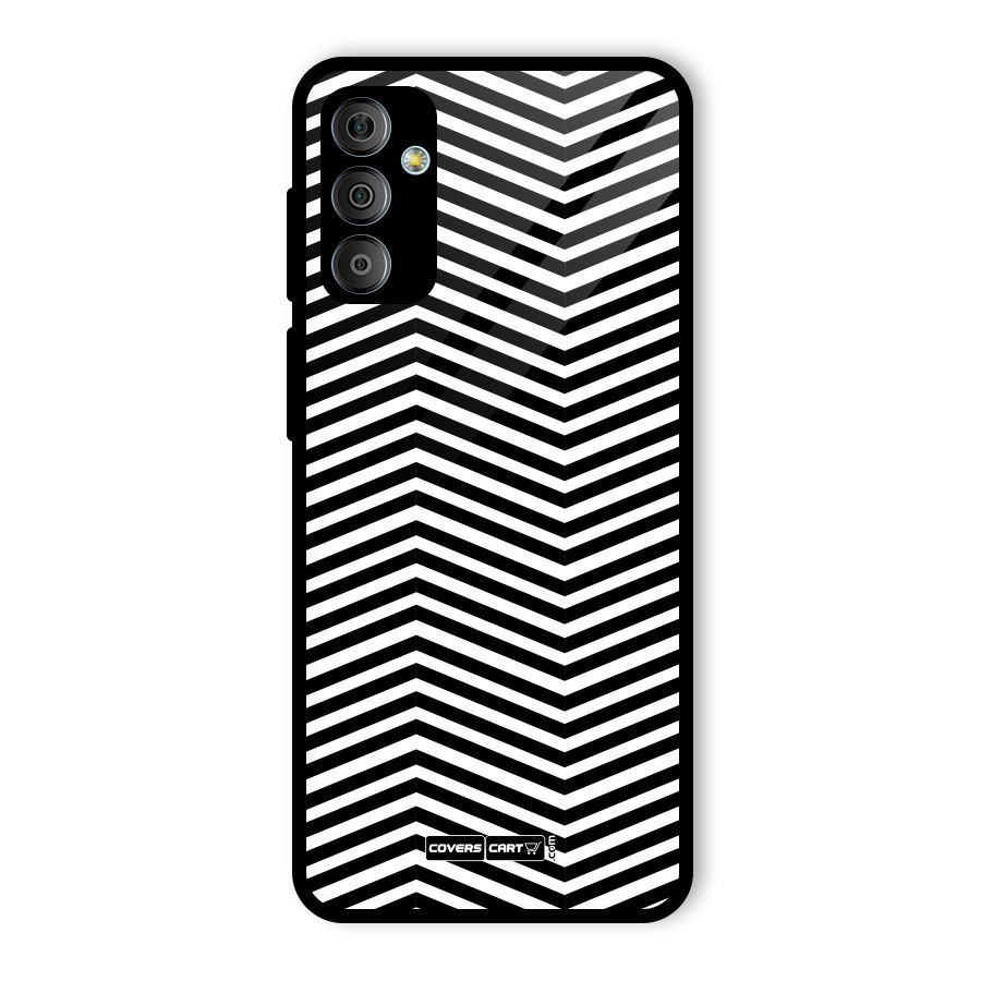 Classy Zig Zag Glass Back Case for Galaxy F23