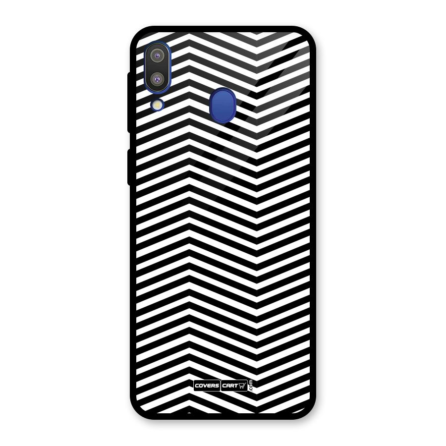 Classy Zig Zag Glass Back Case for Galaxy M20