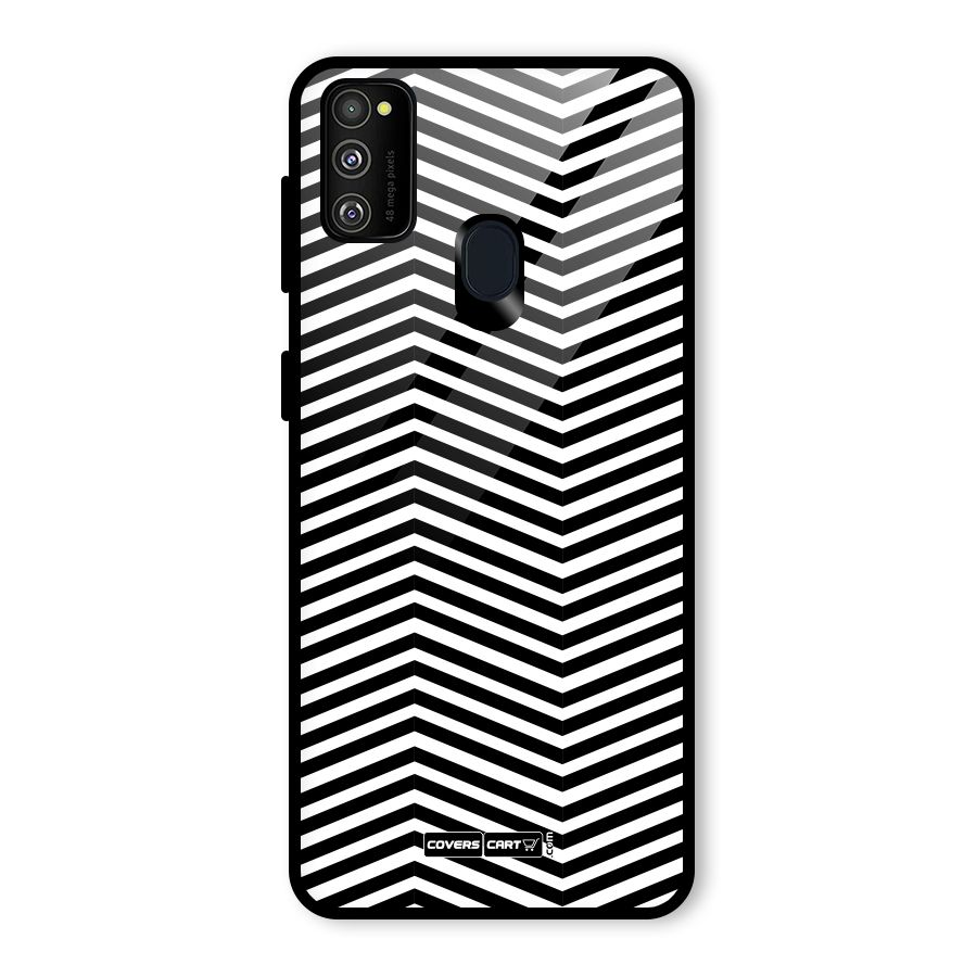 Classy Zig Zag Glass Back Case for Galaxy M30s