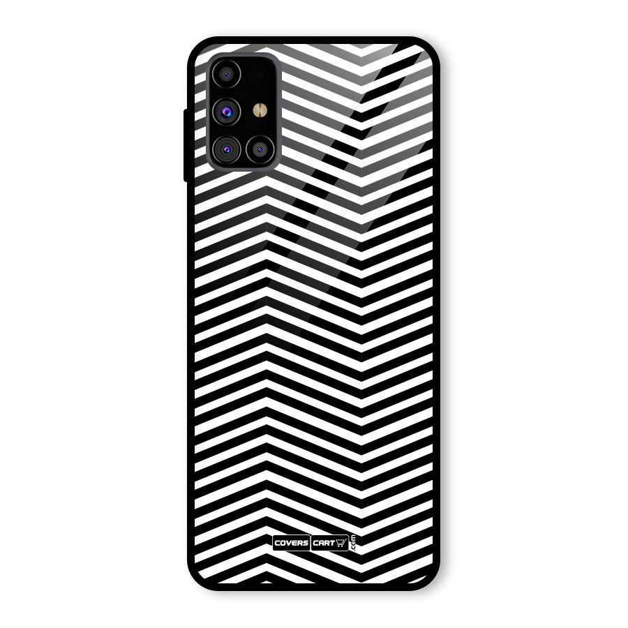 Classy Zig Zag Glass Back Case for Galaxy M31s