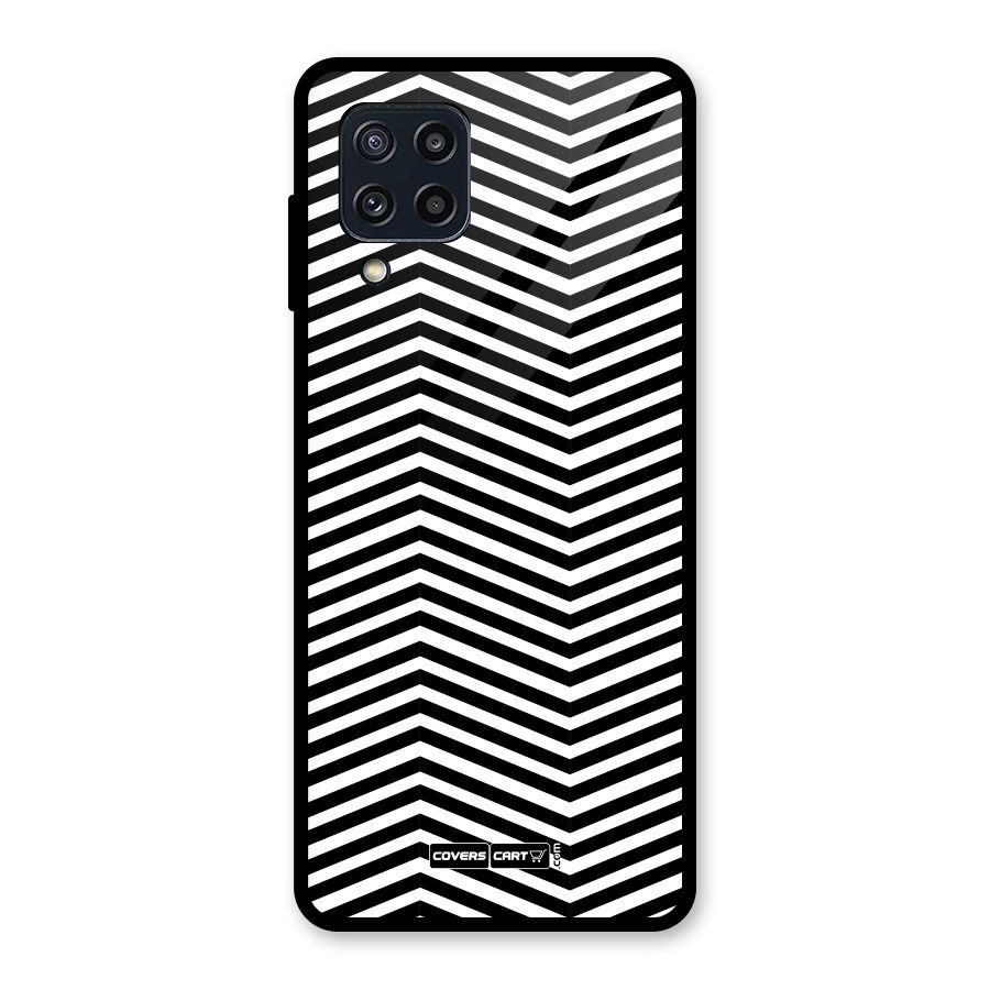 Classy Zig Zag Glass Back Case for Galaxy M32