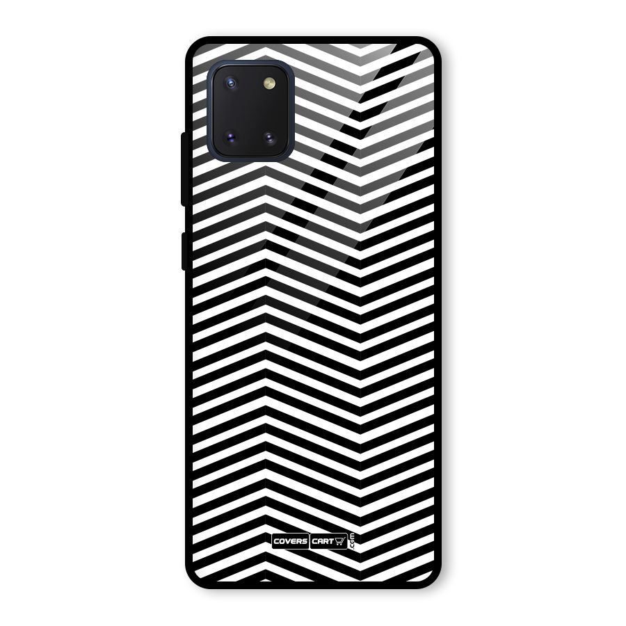 Classy Zig Zag Glass Back Case for Galaxy Note 10 Lite