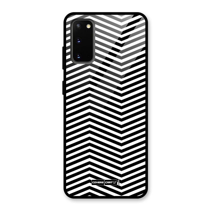 Classy Zig Zag Glass Back Case for Galaxy S20