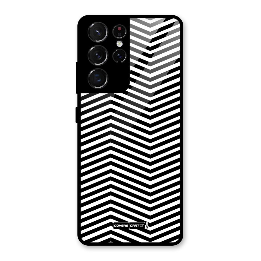 Classy Zig Zag Glass Back Case for Galaxy S21 Ultra 5G