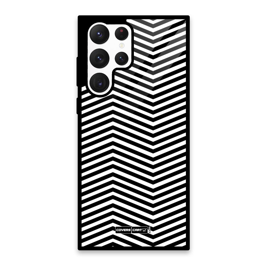 Classy Zig Zag Glass Back Case for Galaxy S22 Ultra 5G