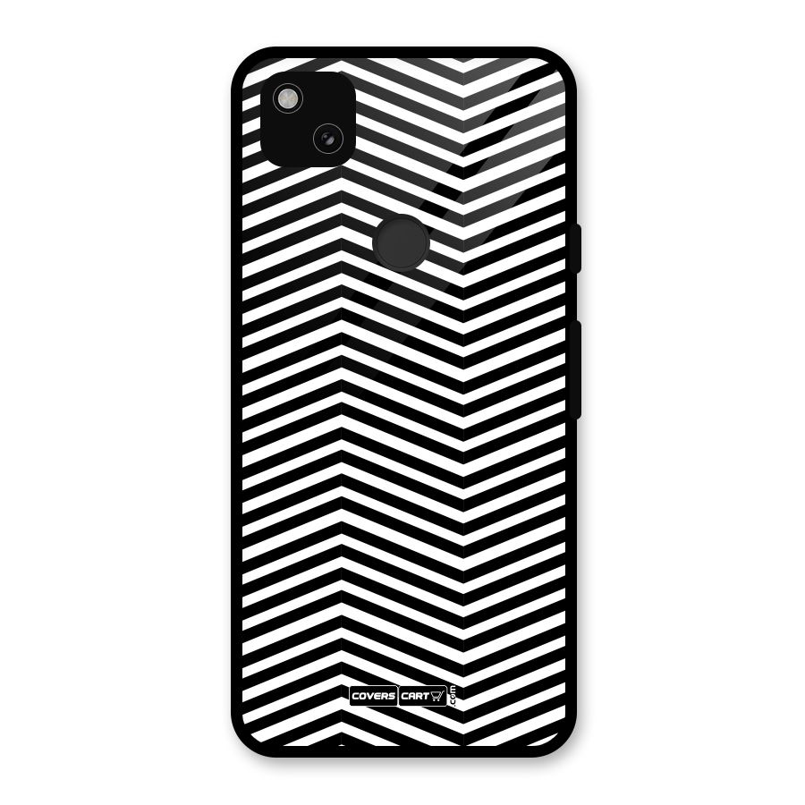 Classy Zig Zag Glass Back Case for Google Pixel 4a