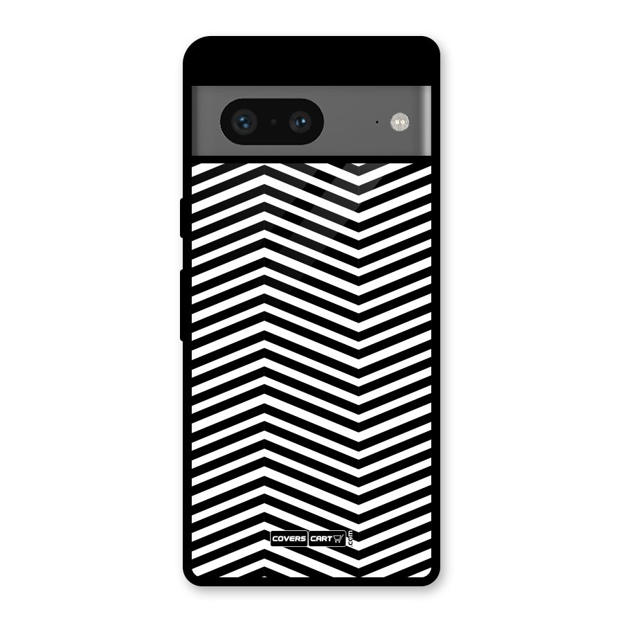 Classy Zig Zag Glass Back Case for Google Pixel 7