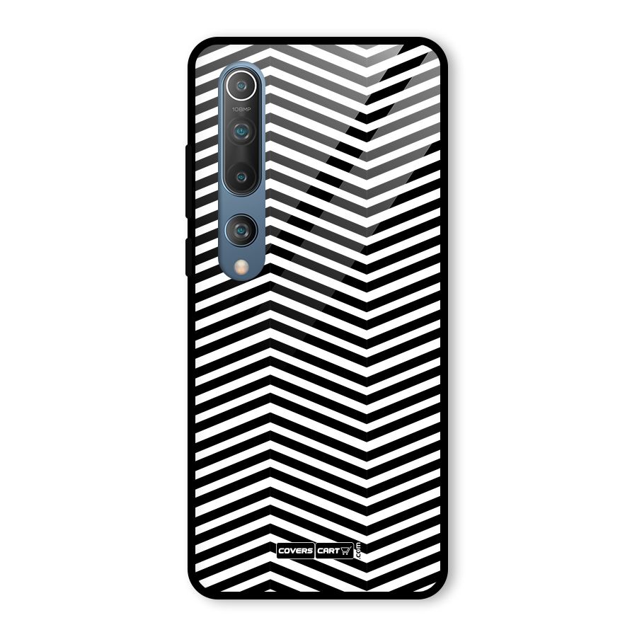 Classy Zig Zag Glass Back Case for Mi 10