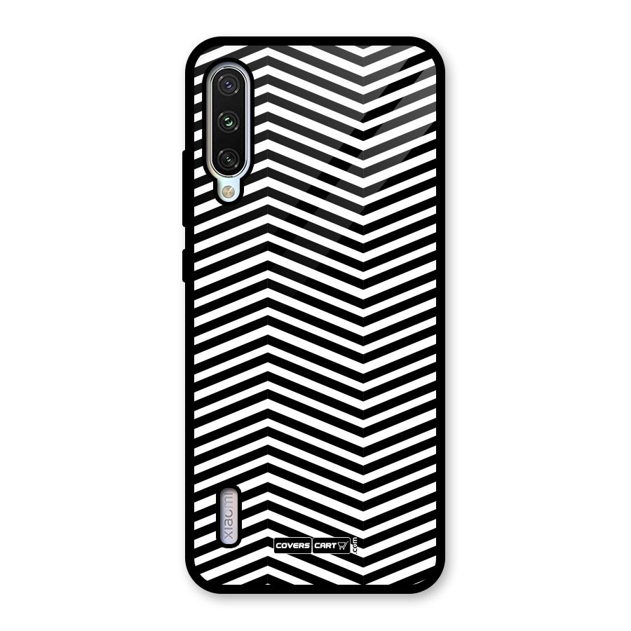 Classy Zig Zag Glass Back Case for Mi A3