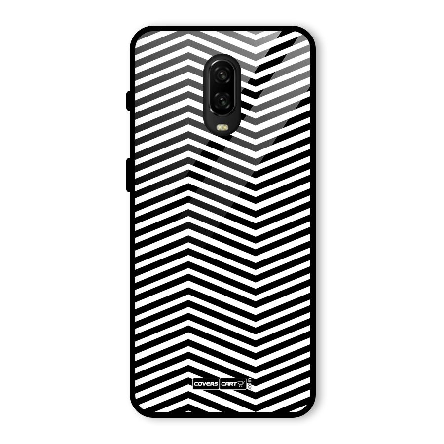 Classy Zig Zag Glass Back Case for OnePlus 6T