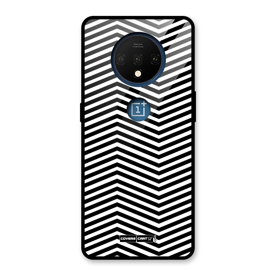 Classy Zig Zag Glass Back Case for OnePlus 7T