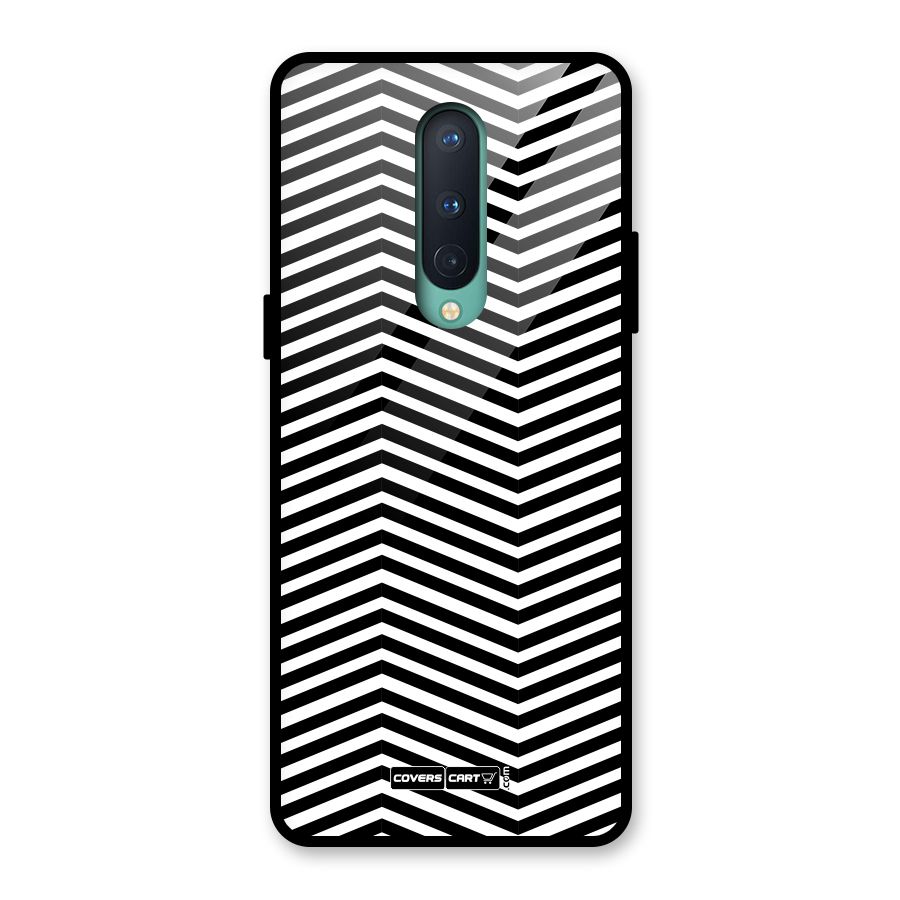 Classy Zig Zag Glass Back Case for OnePlus 8