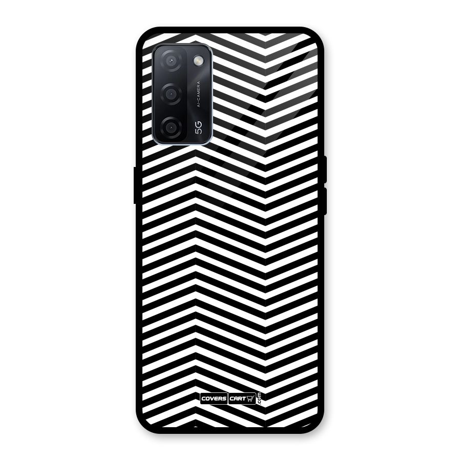 Classy Zig Zag Glass Back Case for Oppo A53s 5G