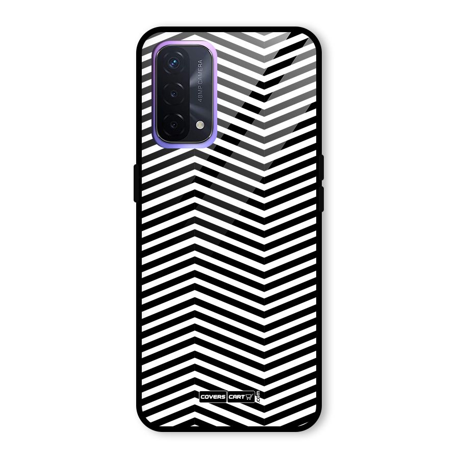 Classy Zig Zag Glass Back Case for Oppo A74 5G