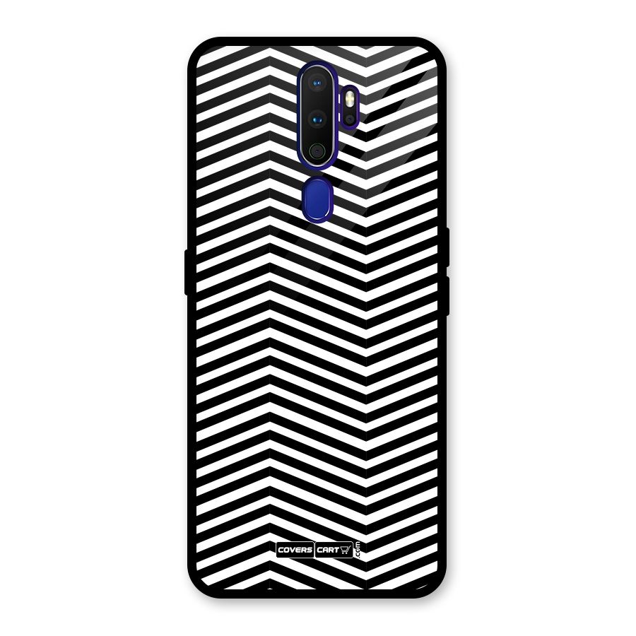 Classy Zig Zag Glass Back Case for Oppo A9 (2020)
